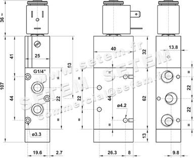 ÉLECTROVANNE PNEUMATIQUE 5/2 522S ME 2