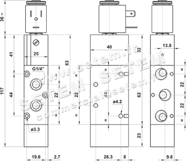 ÉLECTROVANNE PNEUMATIQUE 5/2 522S MRE