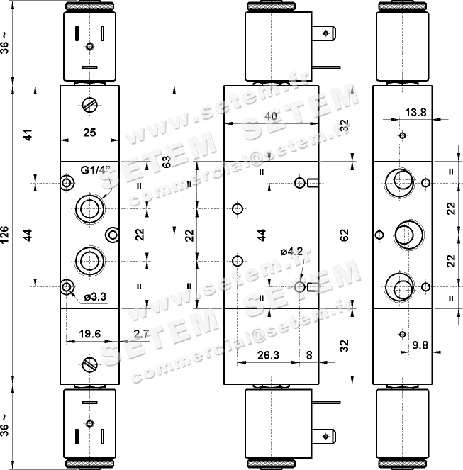 ÉLECTROVANNE PNEUMATIQUE 5/2 522 EED 2