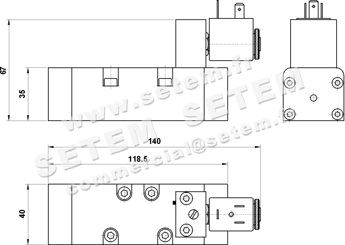 ÉLECTROVANNE PNEUMATIQUE ISO 1 5/2 152 EFP 2