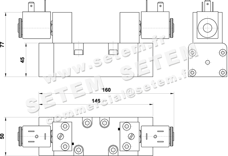 ÉLECTROVANNE PNEUMATIQUE ISO 2 5/2 252 EE 2