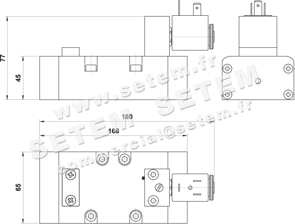 ÉLECTROVANNE PNEUMATIQUE ISO 3 5/2 352 ME 2