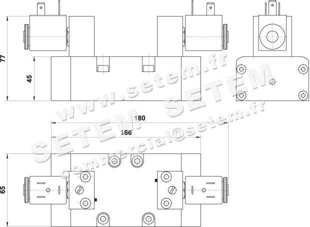 ÉLECTROVANNE PNEUMATIQUE ISO 3 5/3 353A EE 2