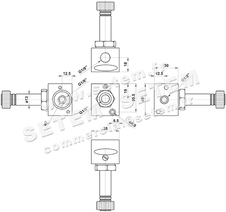 KIT EMBASE MODULAIRE 3/2 NC 00.170.3 2