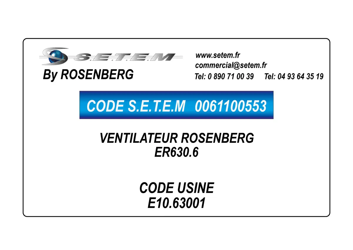 0061100553-VENTILATEUR ROSENBERG ER630.6 *E10.63001*
