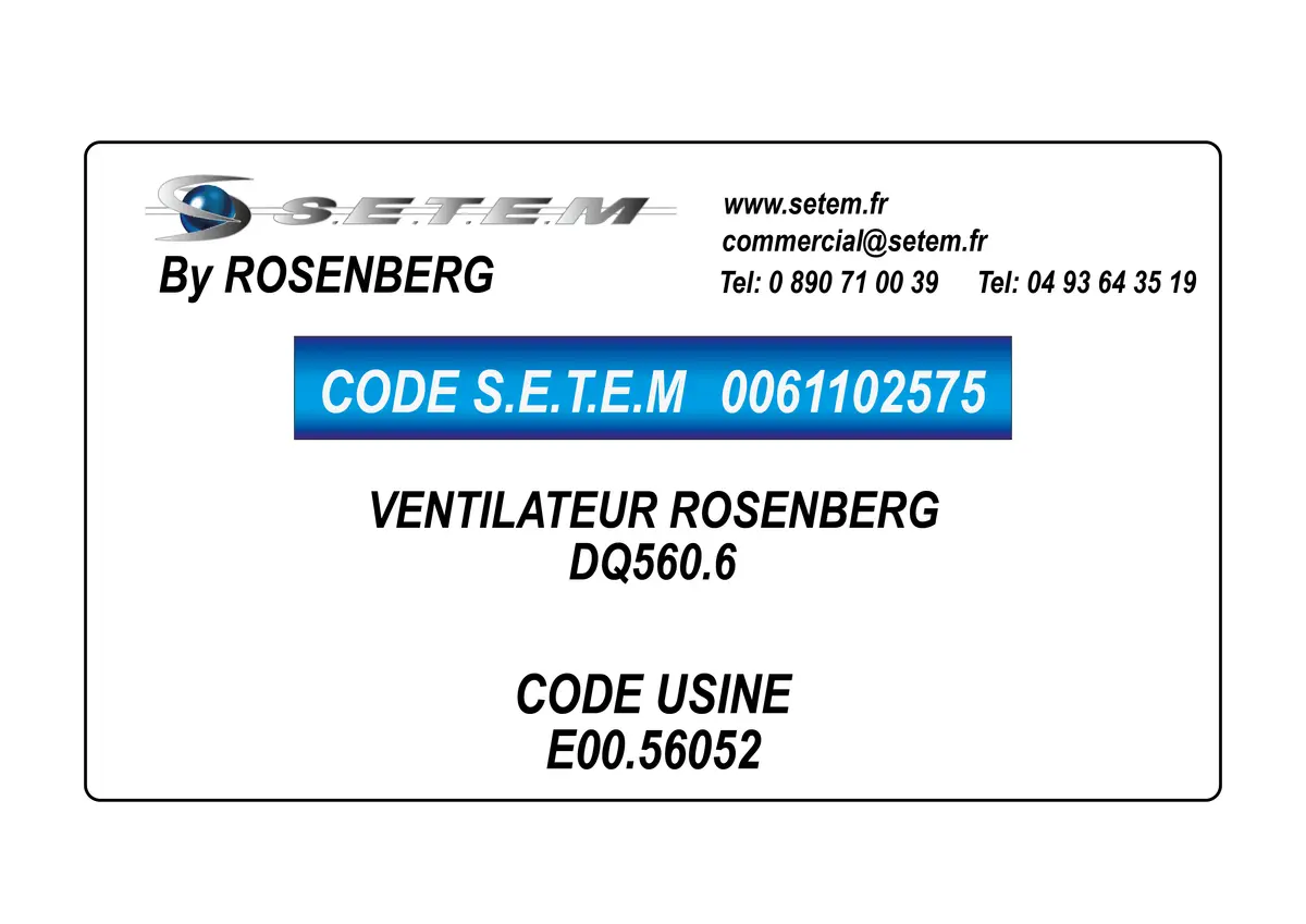 0061102575-VENTILATEUR ROSENBERG DQ560.6 *E00.56052*