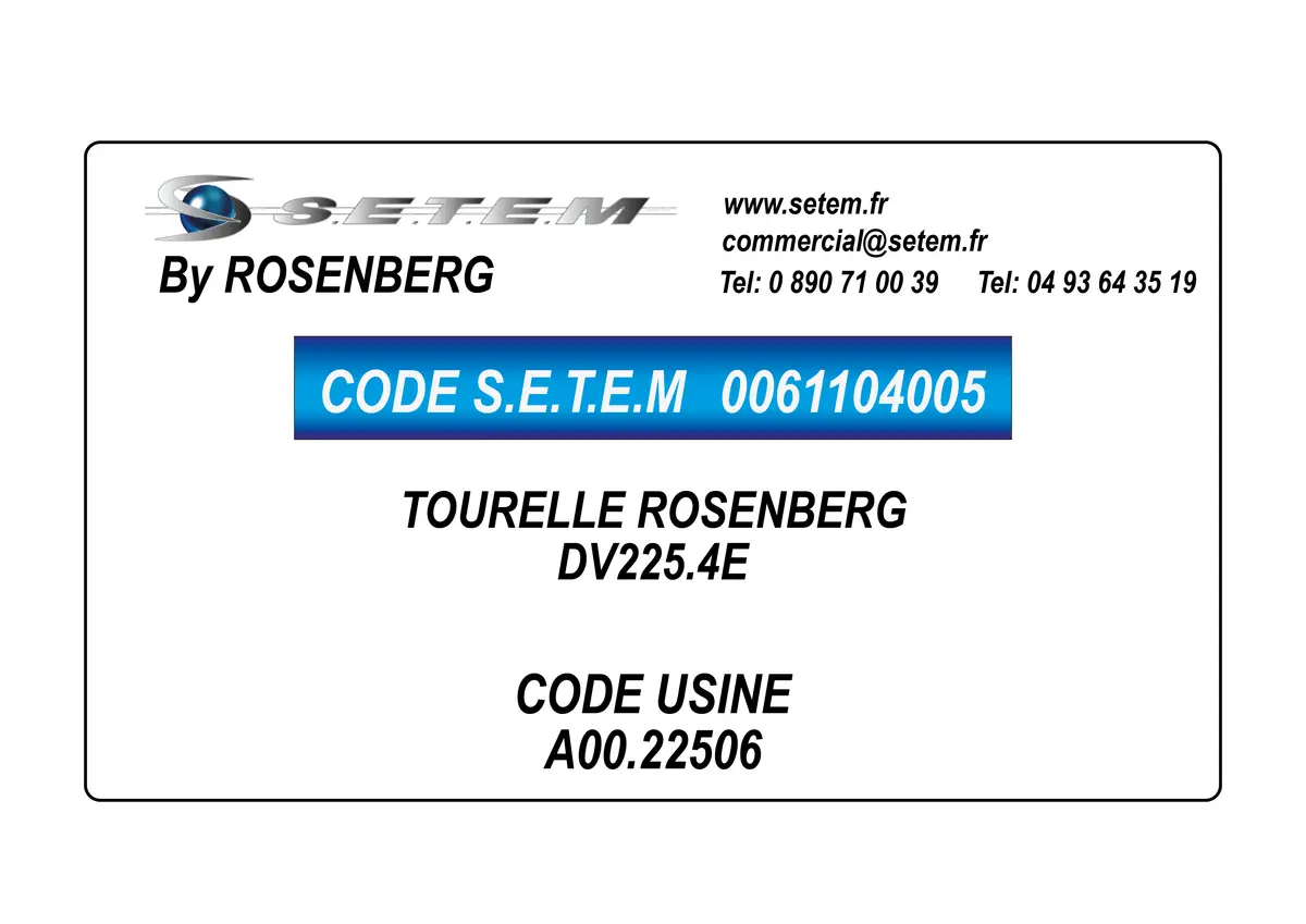 0061104005-TOURELLE ROSENBERG DV225.4E *A00.22506*