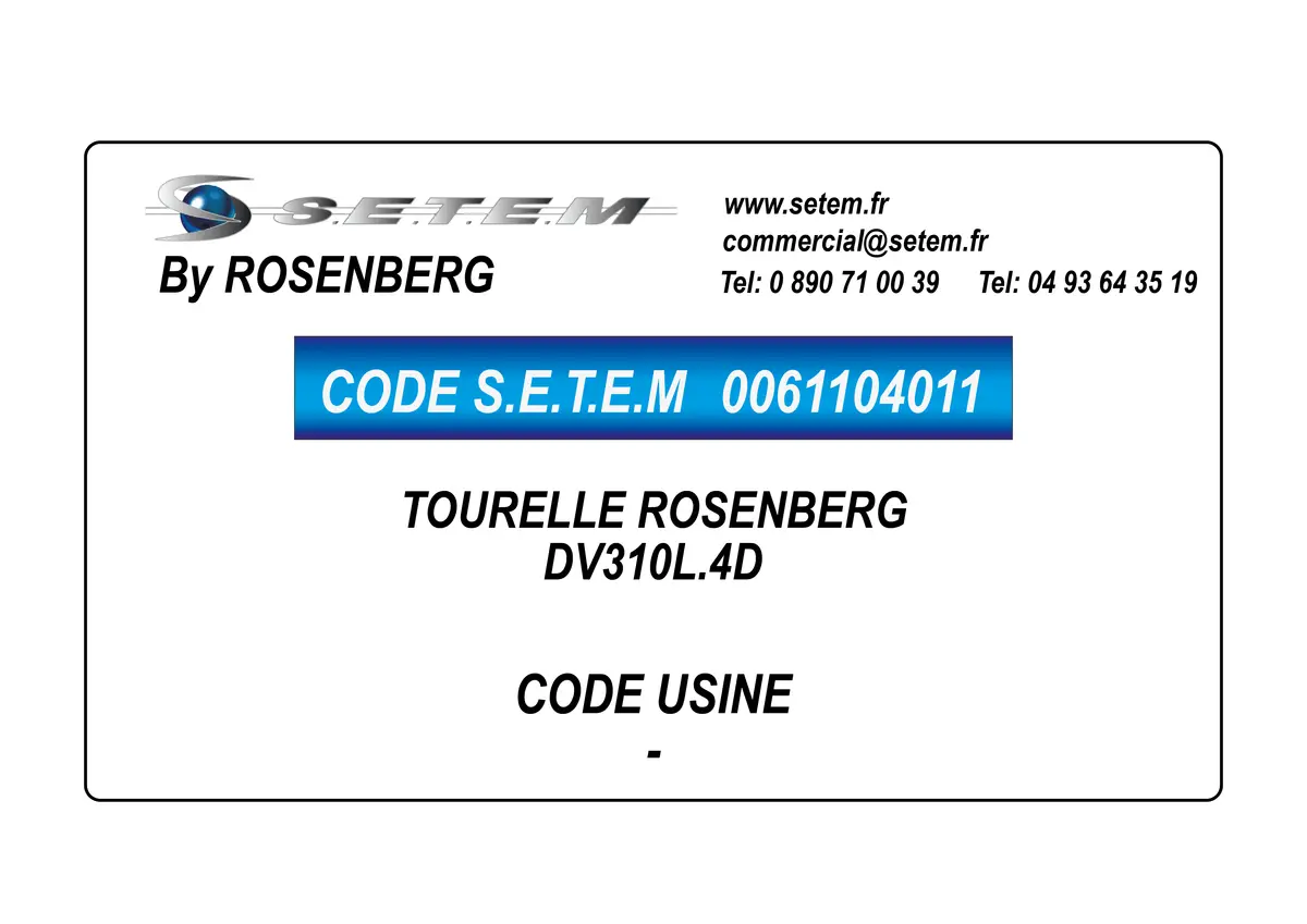 0061104011-TOURELLE ROSENBERG DV310L.4D