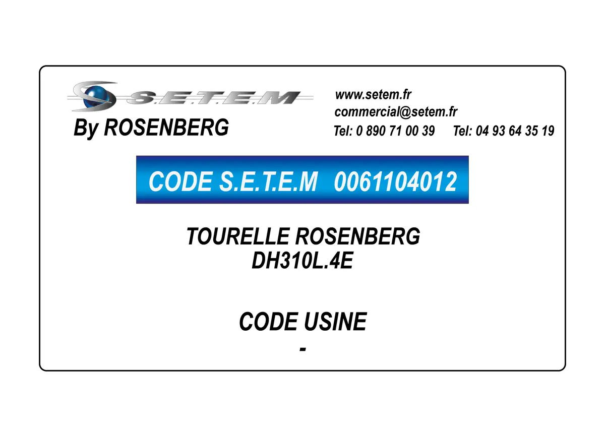 0061104012-TOURELLE ROSENBERG DH310L.4E