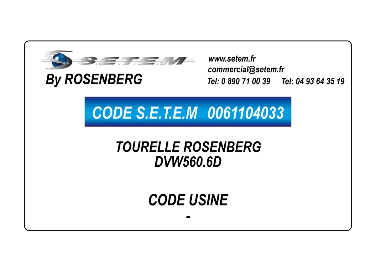 0061104033-TOURELLE ROSENBERG DVW560.6D