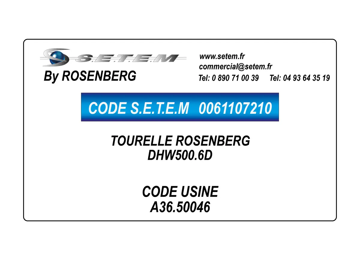 0061107210-TOURELLE ROSENBERG DHW500.6D *A36.50046*