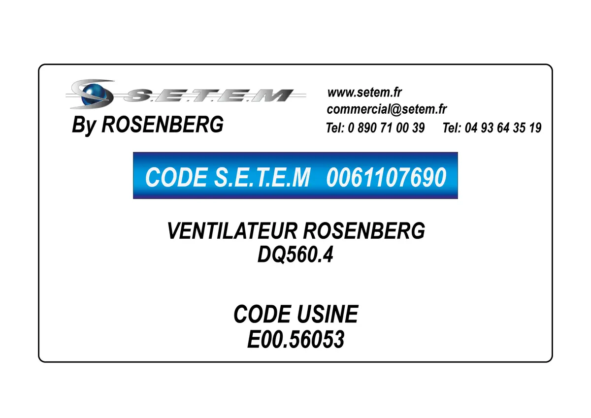 0061107690-VENTILATEUR ROSENBERG DQ560.4 *E00.56053*