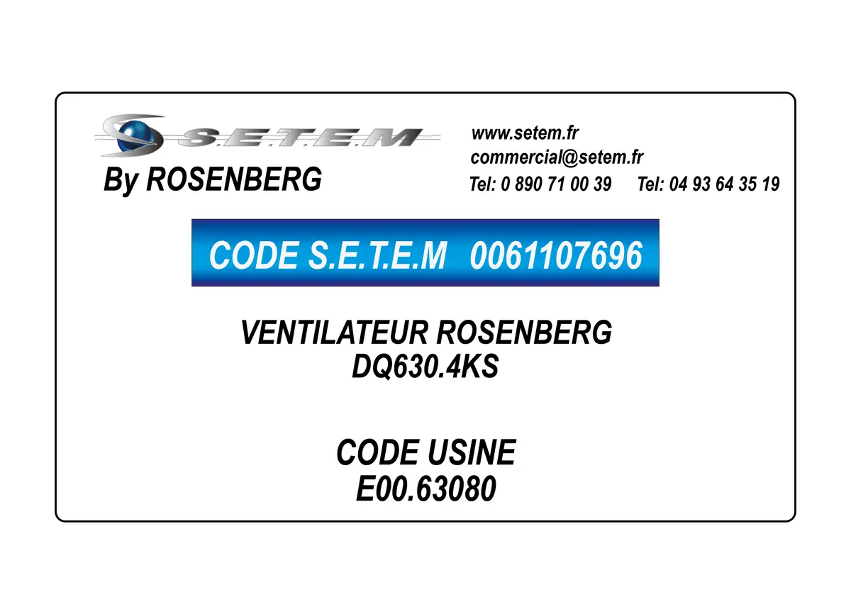 0061107696-VENTILATEUR ROSENBERG DQ630.4KS *E00.63080*