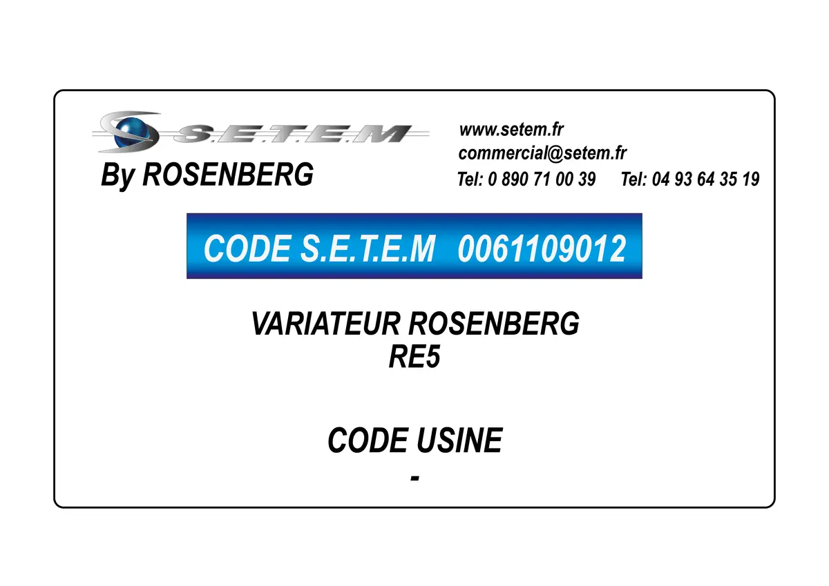 0061109012-VARIATEUR RE5 ROSENBERG