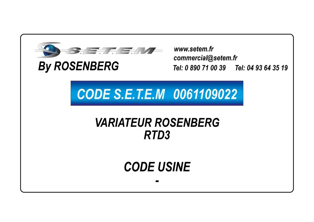 0061109022-VARIATEUR RTD3 ROSENBERG