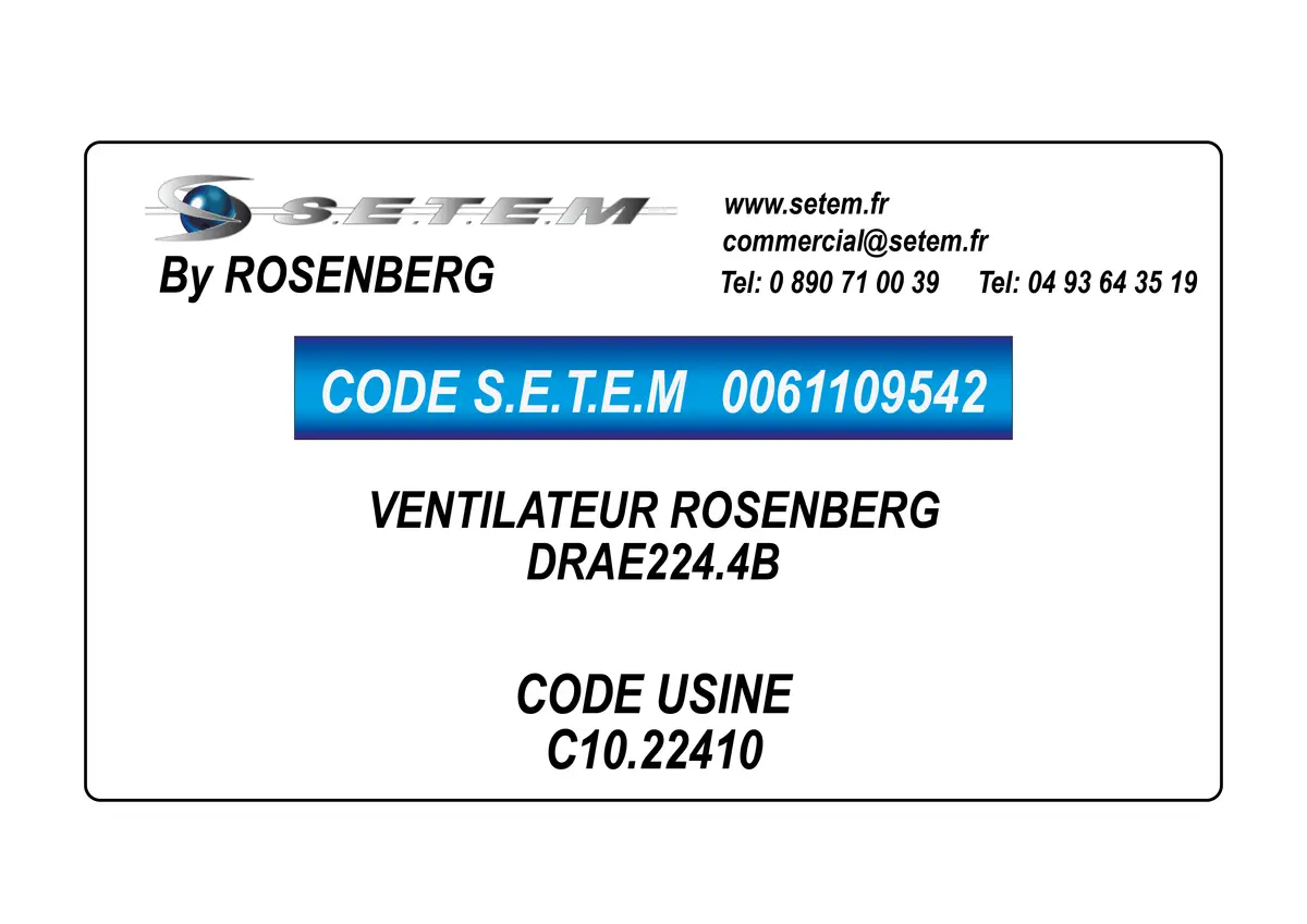 0061109542-VENTILATEUR ROSENBERG DRAE224.4B *C10.22410*