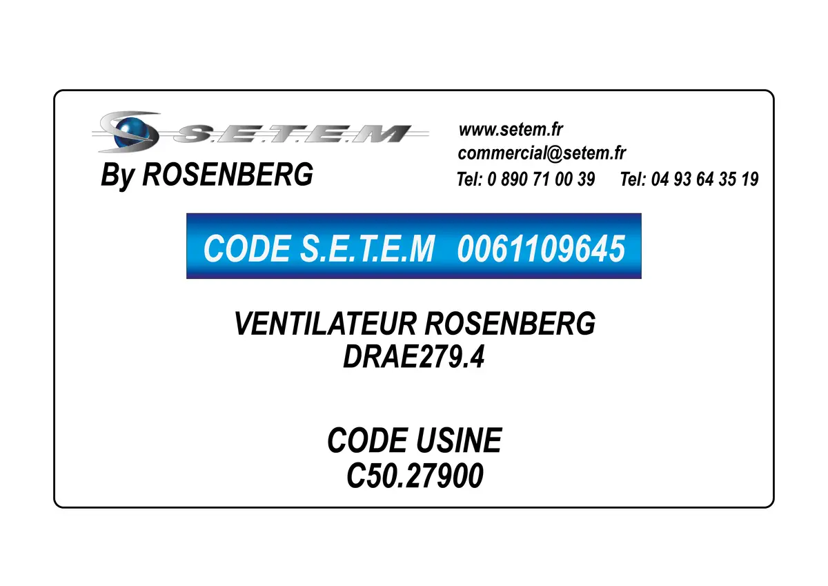 0061109645-VENTILATEUR ROSENBERG DRAE279.4 *C50.27900*
