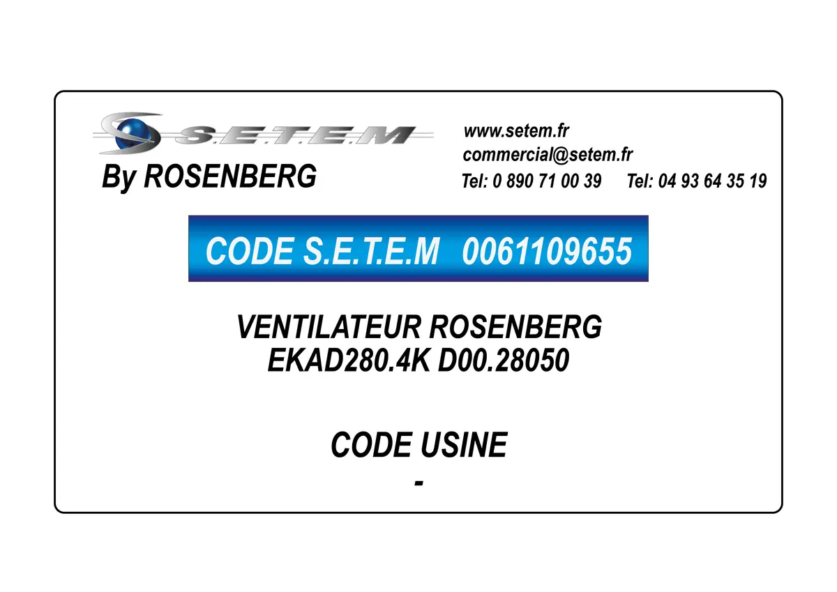 0061109655-VENTILATEUR ROSENBERG EKAD280.4K "D00.28050"