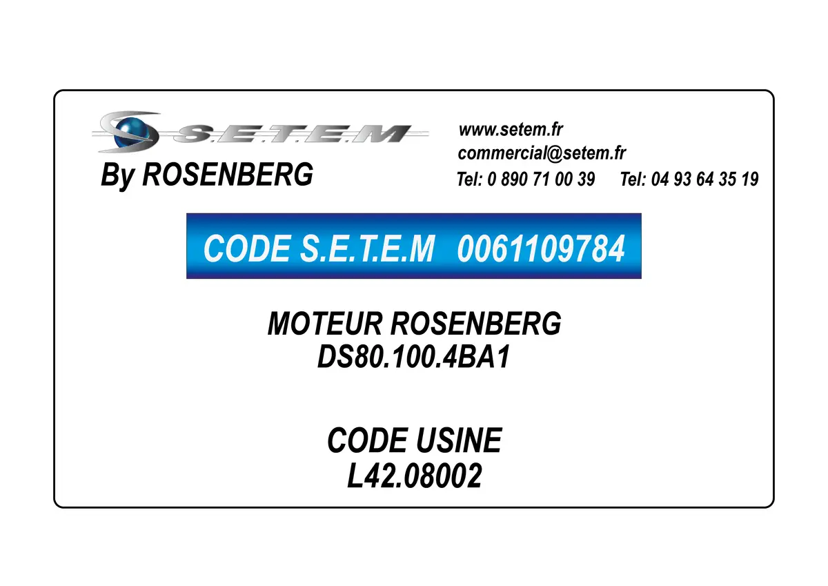 0061109784-MOTEUR ROSENBERG DS80.100.4BA1 *L42.08002*