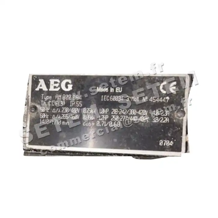 0061501000-MOTEUR AEG 0.75KW 4P T230/400V HA80 B35 AM80ZBA4 2