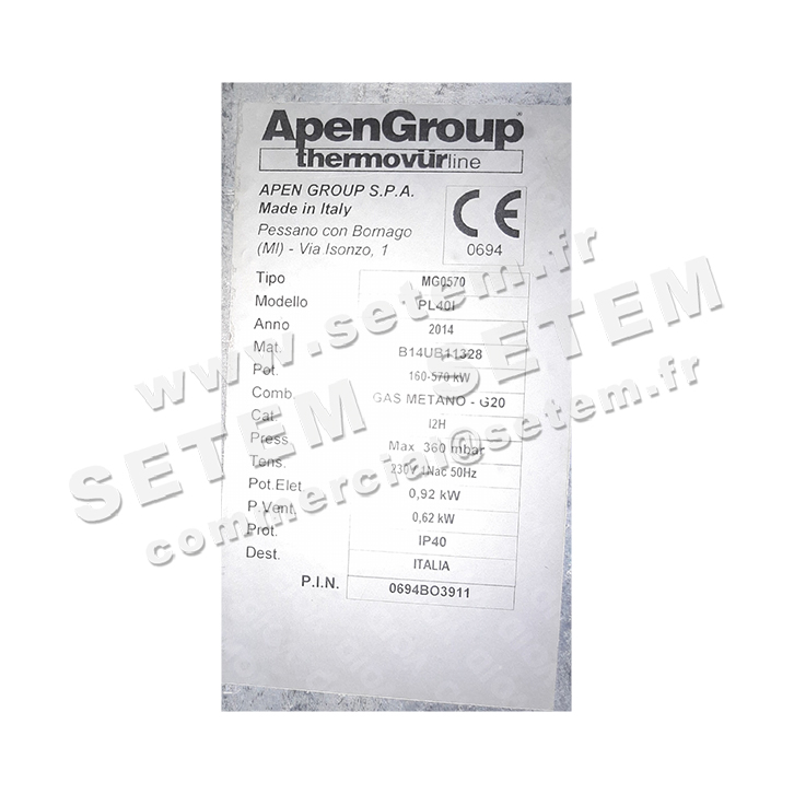 0071501000-MOTEUR APEN MG0570 PL40I *0694BO3911* 2