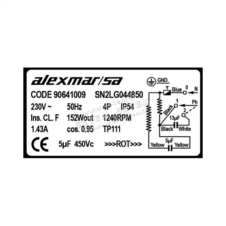 0075000800-ENSEMBLE MOTEUR ALEXMAR 90641009 TURBINE * 200X100X12.7 * 3