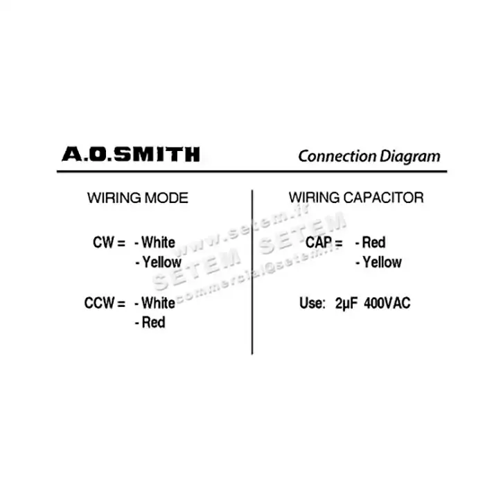 0087000133-MOTEUR AOSMITH GA133 3