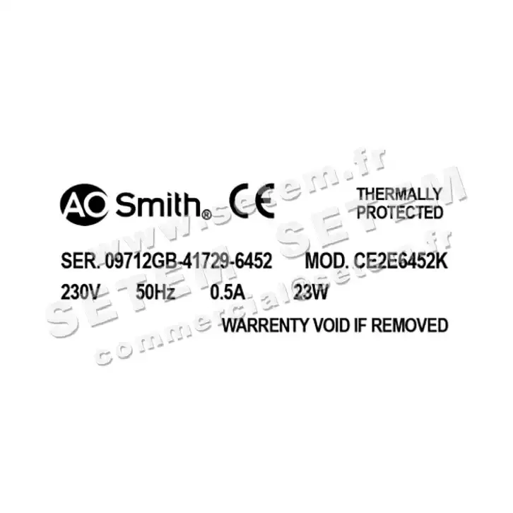 0087001026-MOTEUR AOSMITH CE2E6452K 3