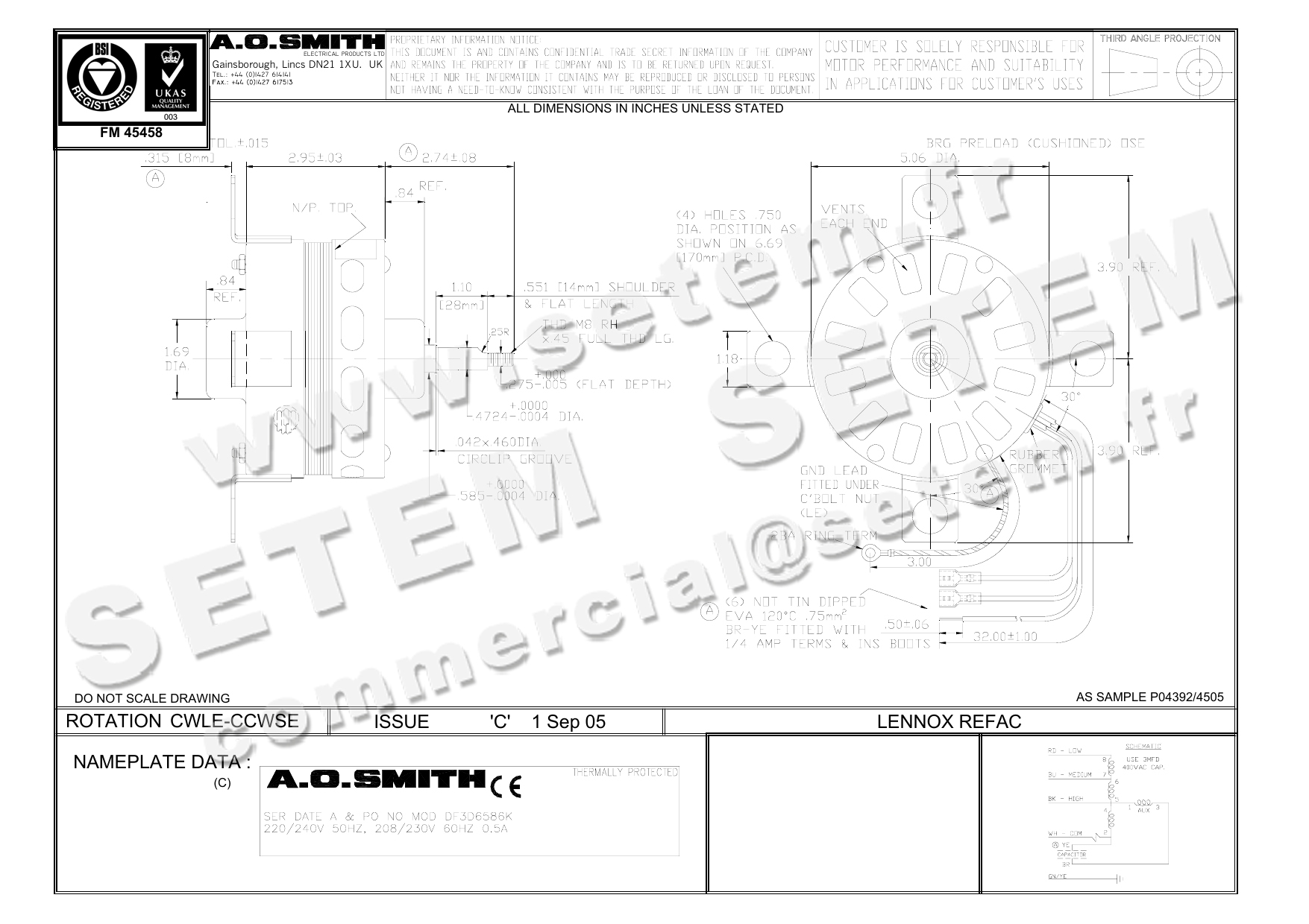 0087006586-MOTEUR AOSMITH DF3D6586K 7