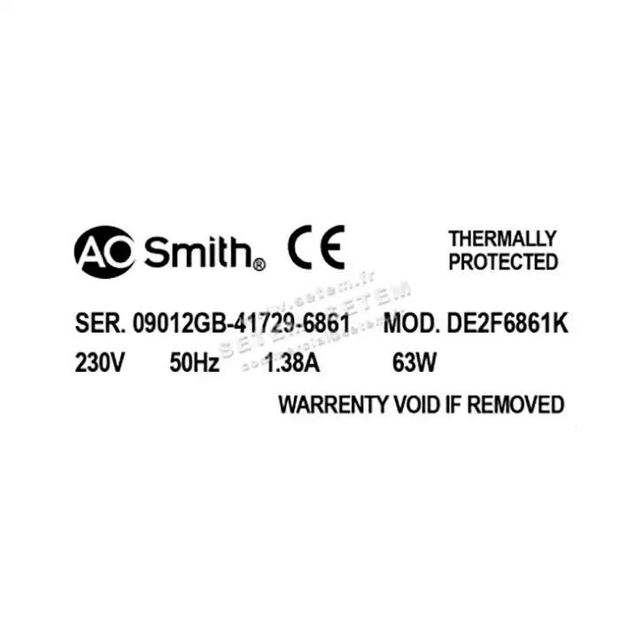 0087006861-MOTEUR AOSMITH DE2F6861K 3