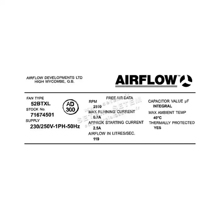 0108000052-VENTILATEUR AIRFLOW 52BTXL MRD232XLTTENBZ *71674501* 3