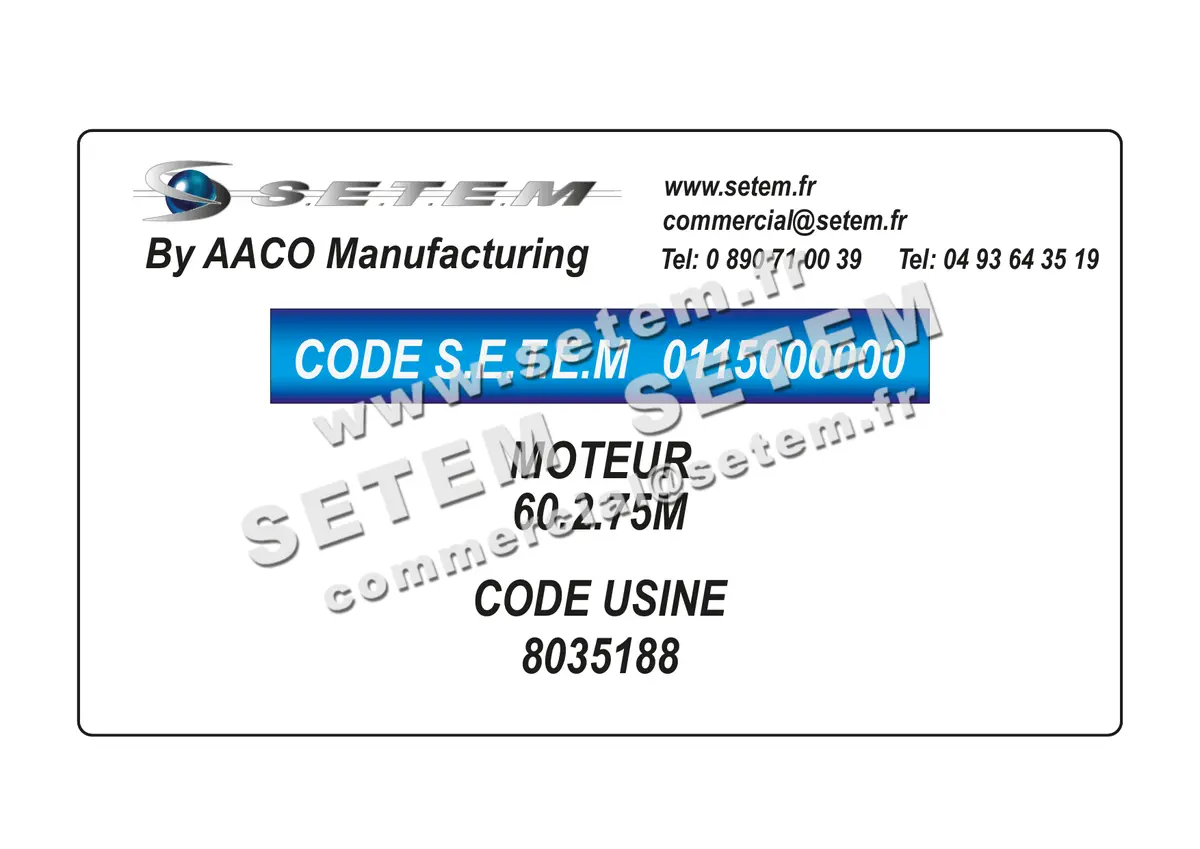 0115000000-MOTEUR AACO 60M *8035188*