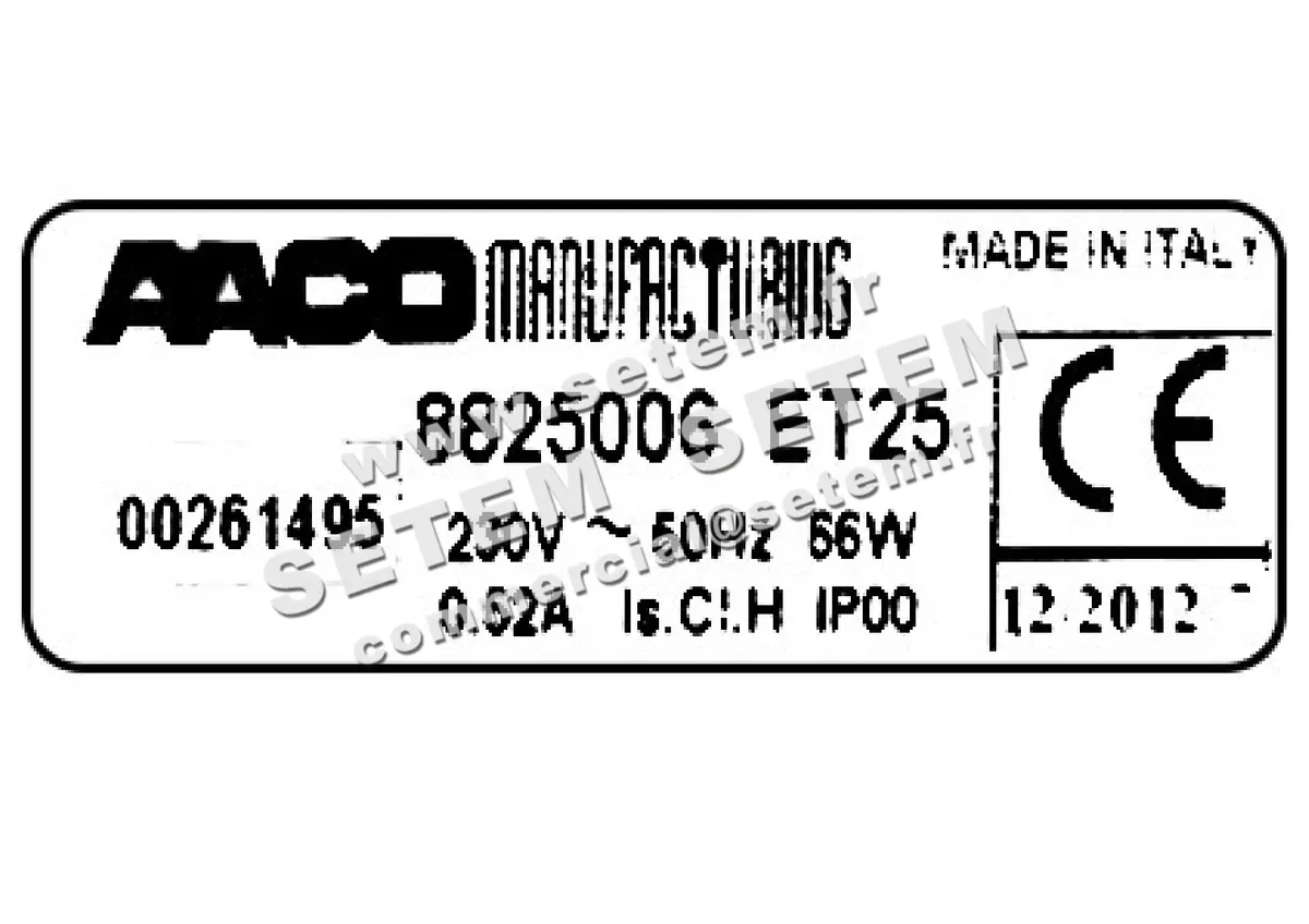 0115000019-VENTILATEUR AACO ET25 *8825026* 2