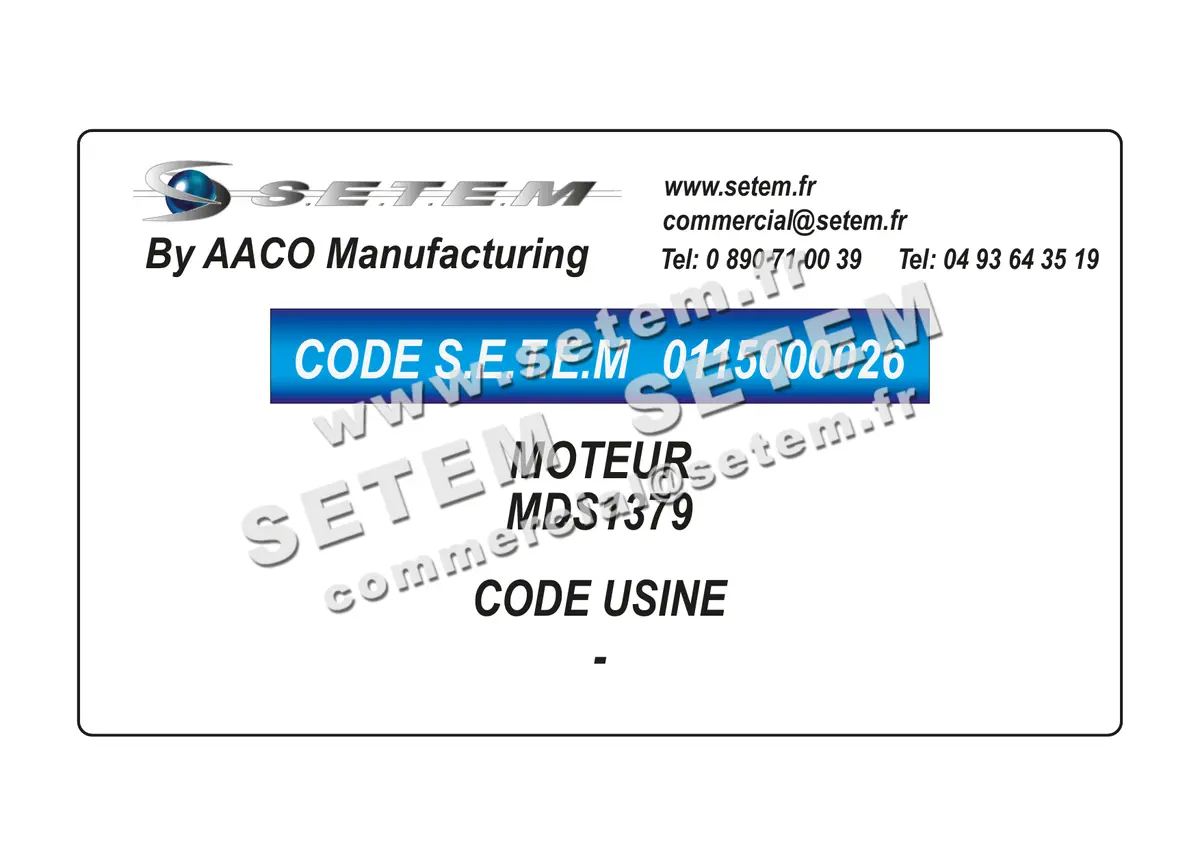 0115000026-MOTEUR AACO 60 *MDS1379* 3