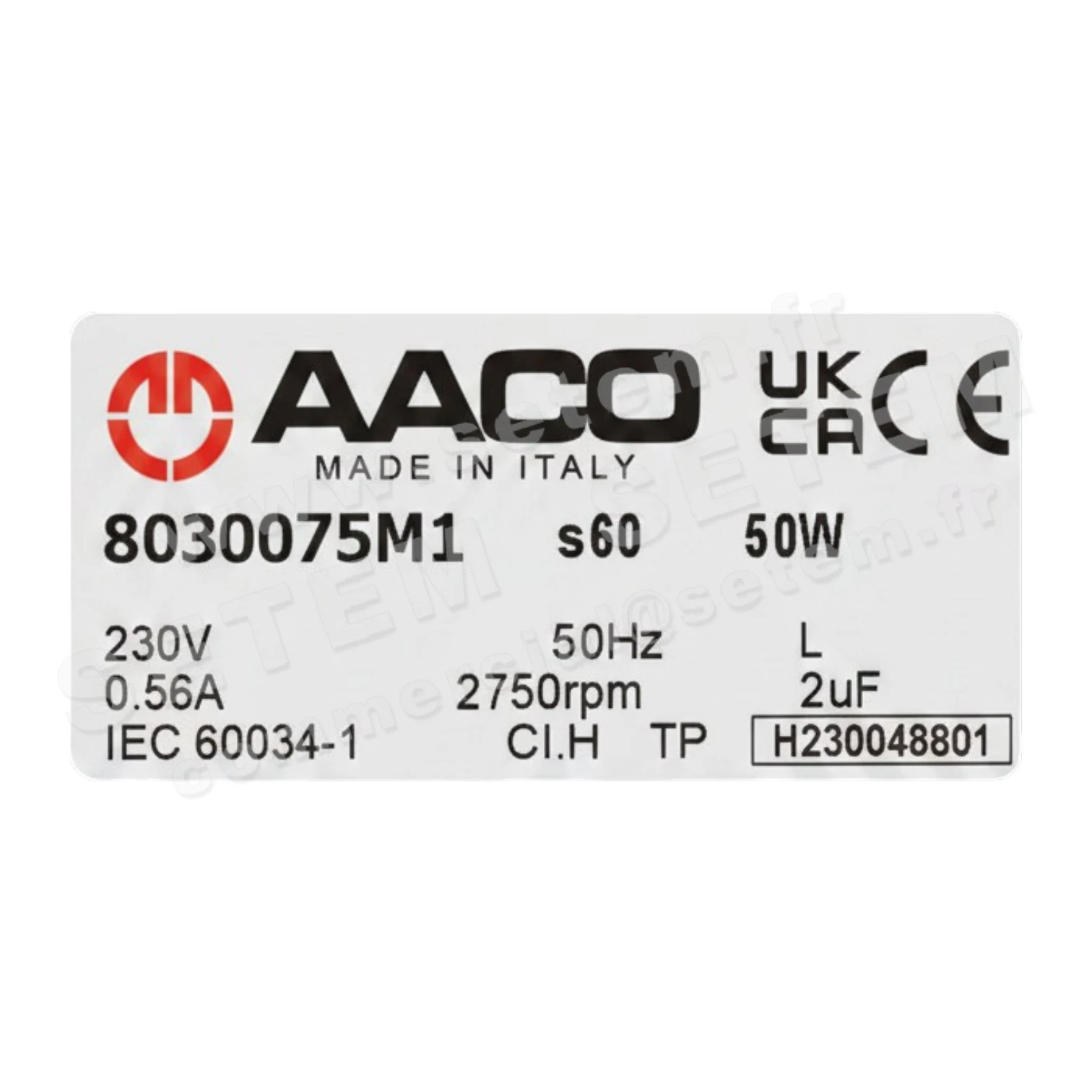0115000032-MOTEUR AACO 60M *8030075M1*