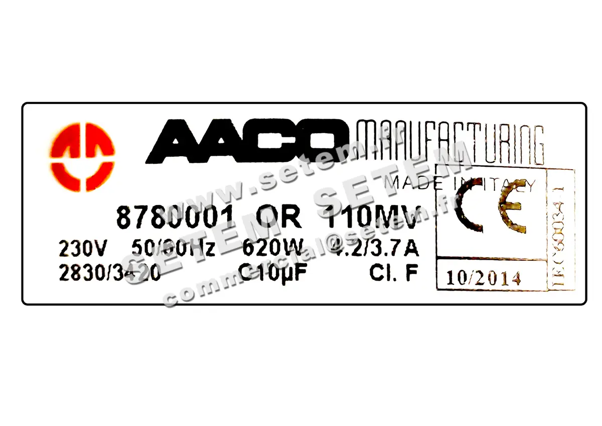 0115000160-MOTEUR AACO 110MV *8780001* 2