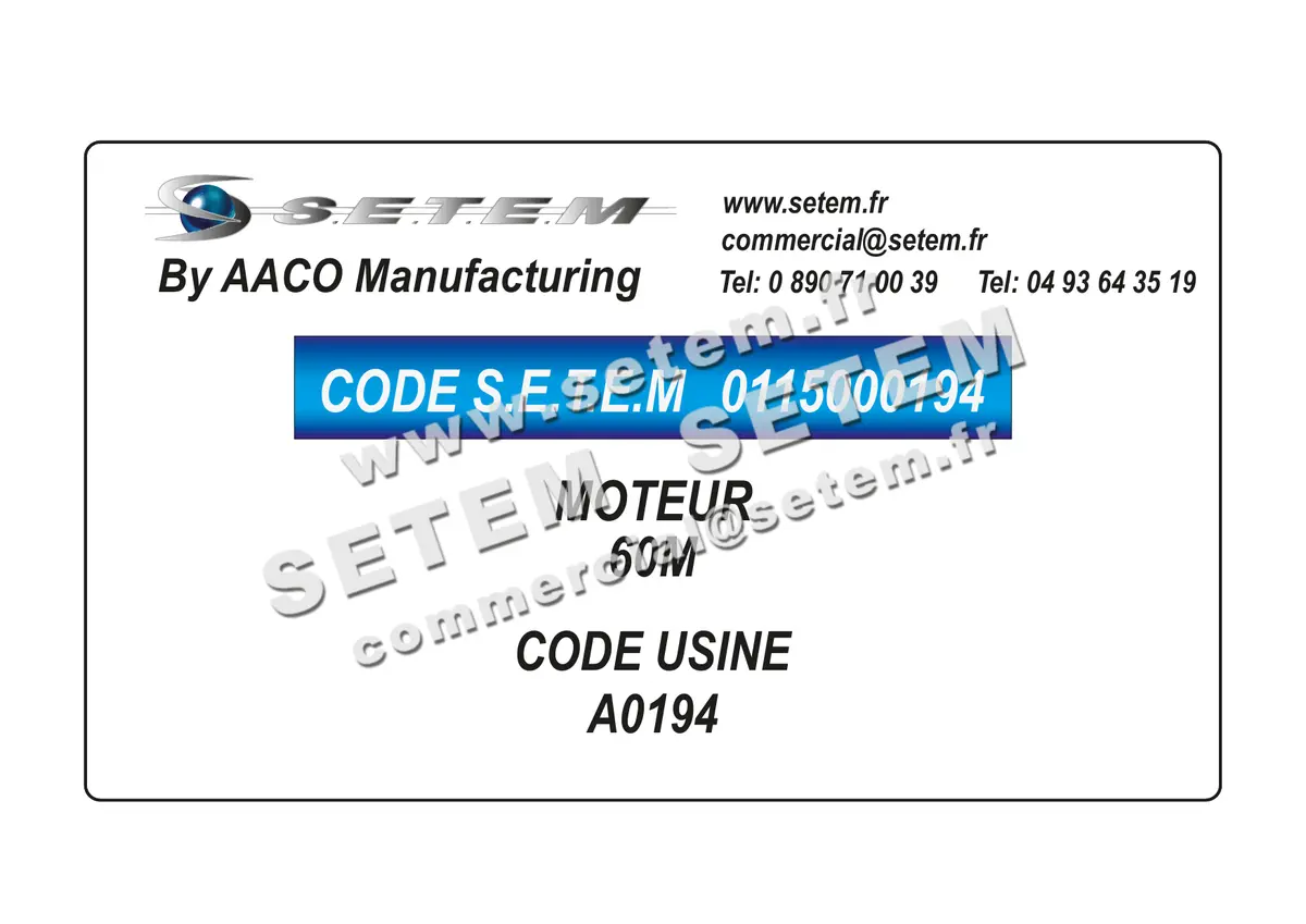 0115000194-MOTEUR AACO 60M *A0194*