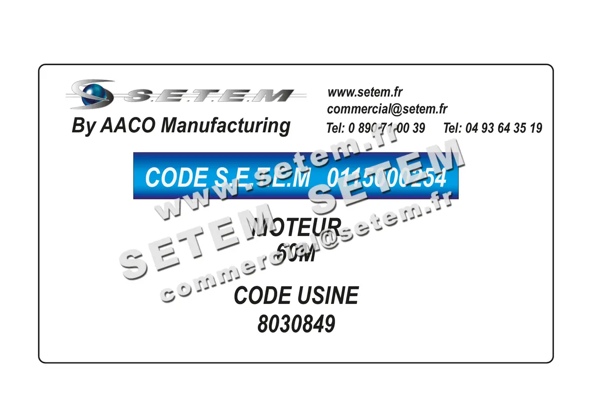 0115000254-MOTEUR AACO 60M *8030849* 5