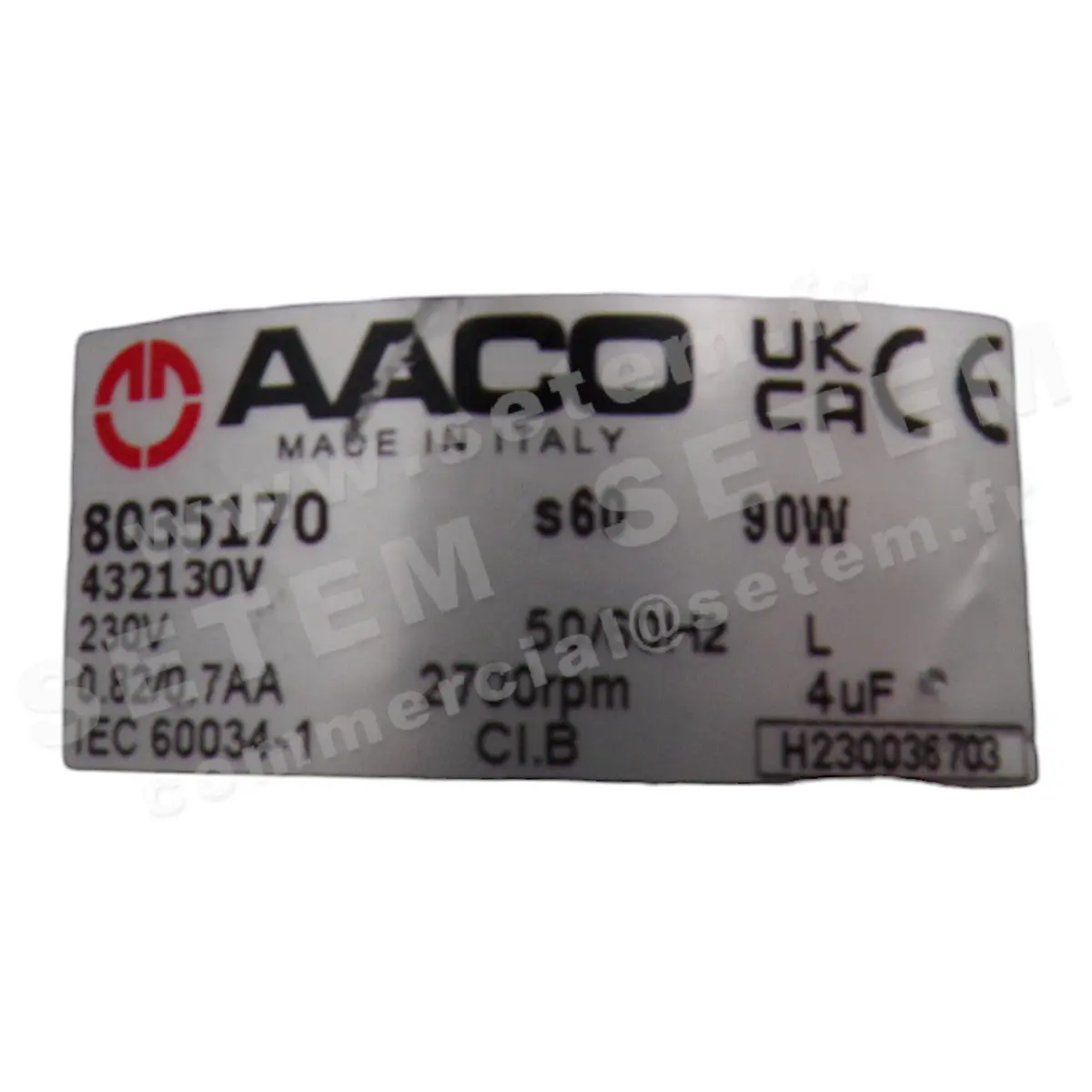 0115002870-MOTEUR AACO S60 432130V *8035170*