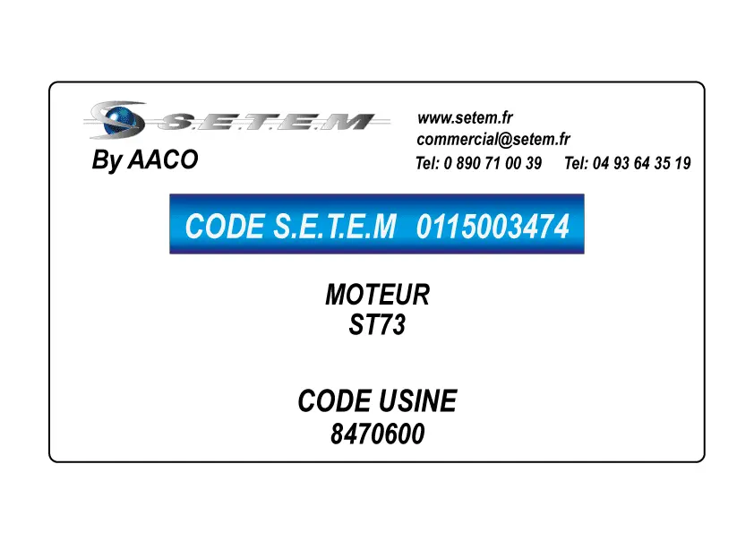 0115003474-MOTEUR AACO ST73 *8470600* 2