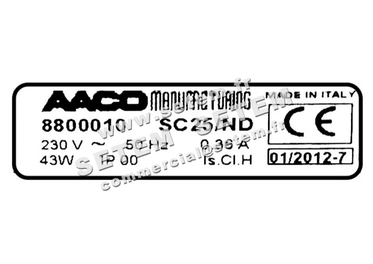 0115004858-VENTILATEUR AACO SC25/ND *8800010*