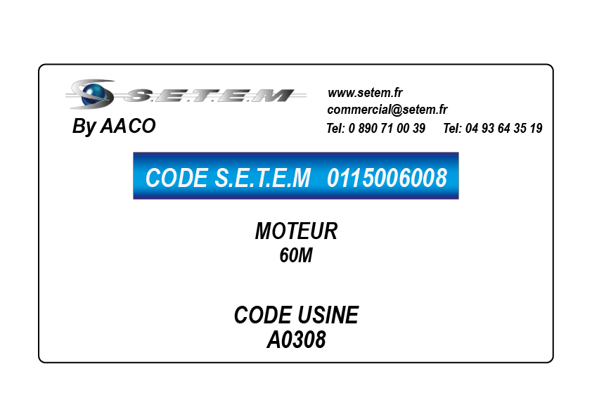 MOTEUR 60M *A0308* 2