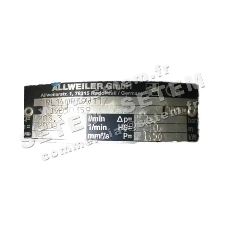 0135501100-POMPE ALLWEILER TRL140R39W117