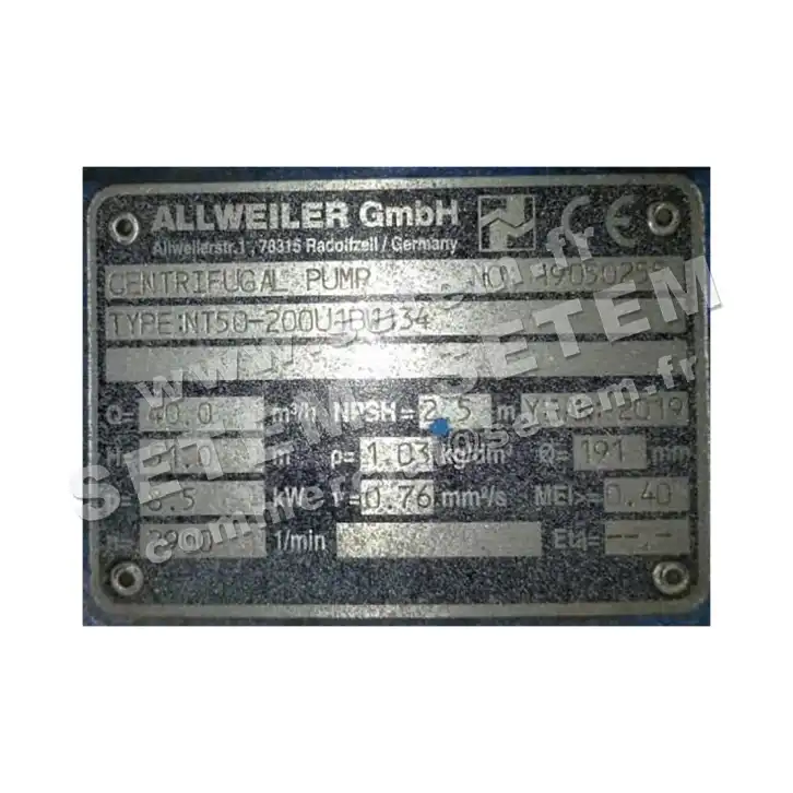 0135501200-POMPE ALLWEILER NT50.200U1BW134