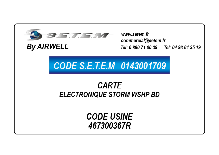 CARTE ELECTRONIQUE STORM WSHP BD *467300367R*