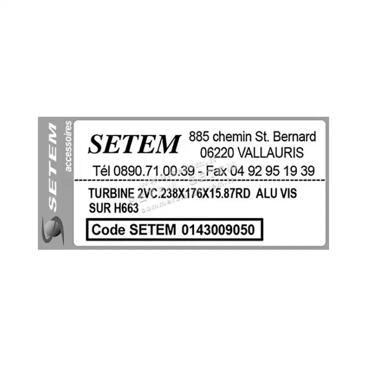 0143009050-TURBINE AIRWELL 2VC.238X176X15.87RD 3