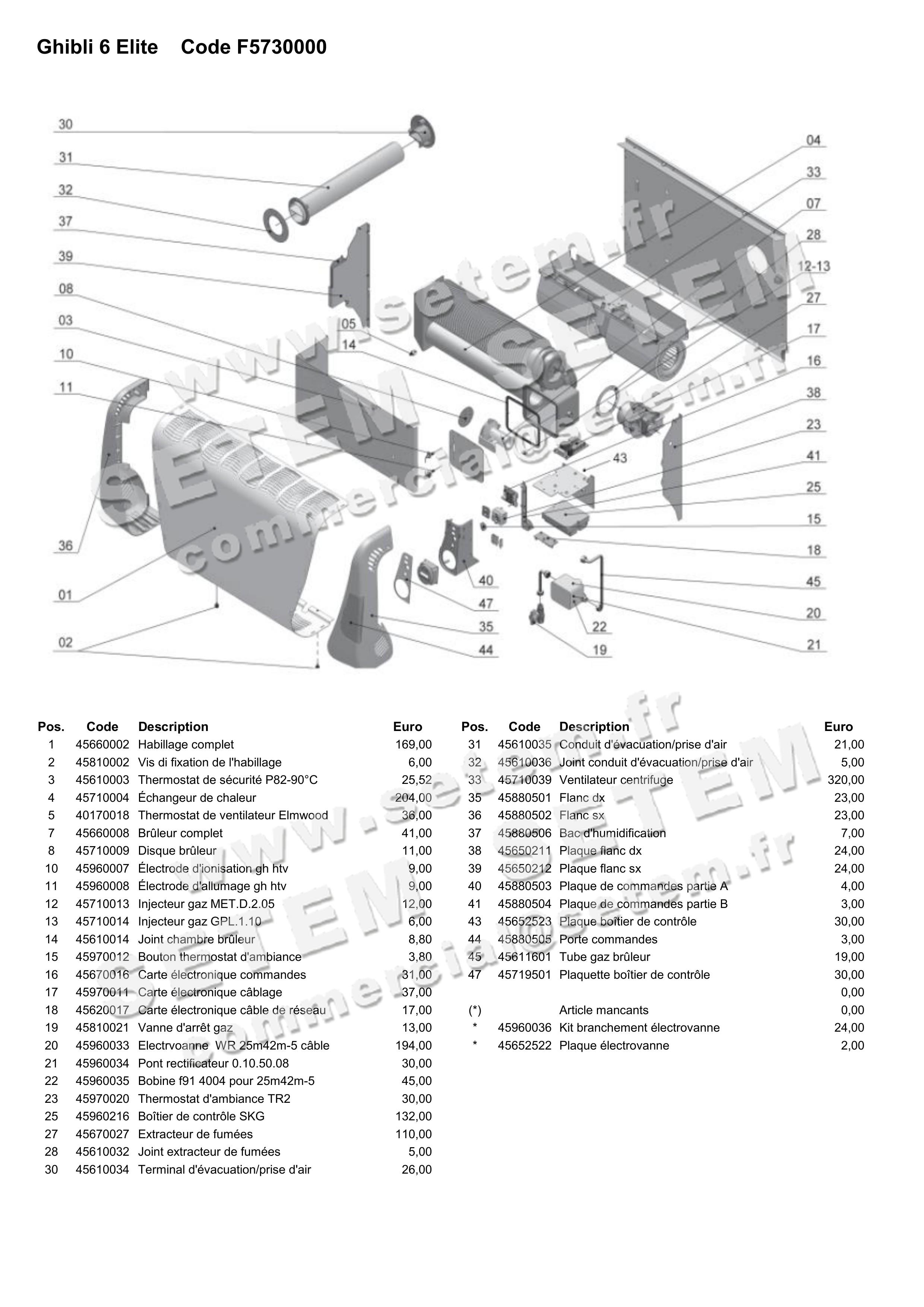 0160000030-RADIATEUR ACCORRONI GAZ GHIBLI 6 ELITE
