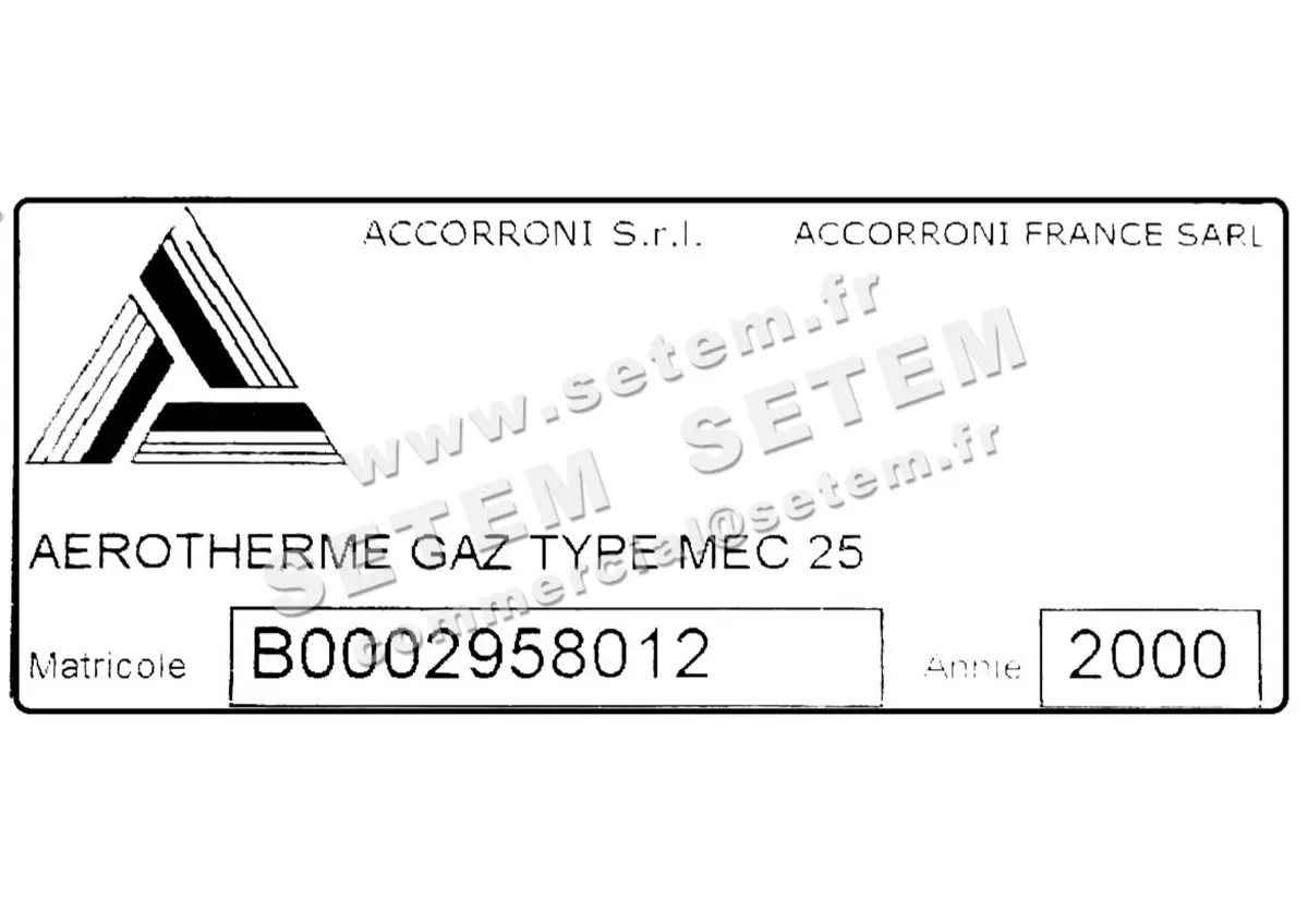 0160002117-AEROTHERME ACCORRONI GAZ MEC25