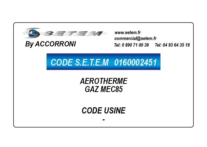 0160002451-AEROTHERME ACCORRONI GAZ MEC85