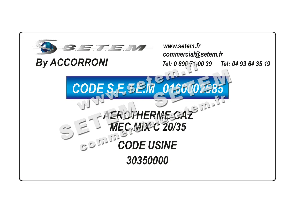 0160002585-AEROTHERME ACCORRONI GAZ MEC MIX C 20/35 *30350000* 4